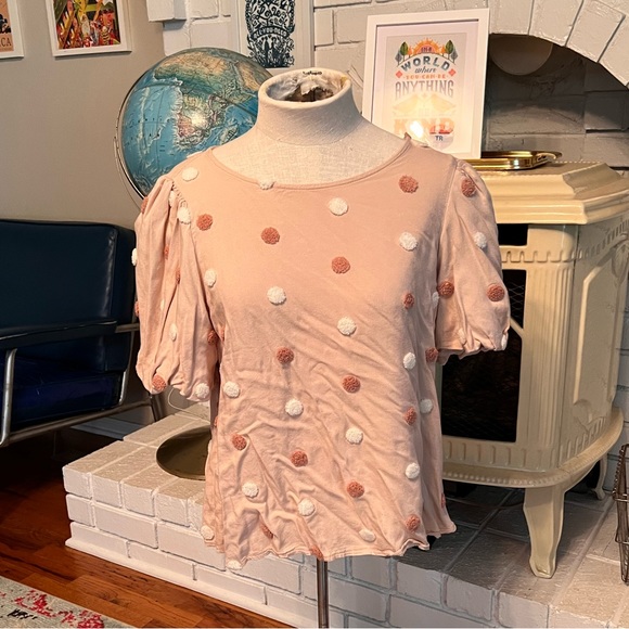 Multi-colored medium  tan blouse by Mine - Picture 1 of 5